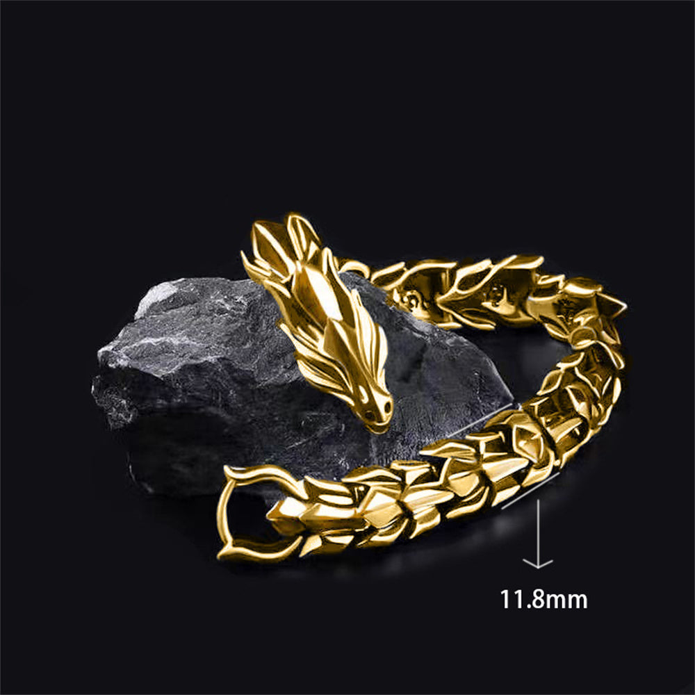 New Domineering Retro Keel Dragon Bracelet Dragon Pattern Dragon Scale Dragon Head Bracelet