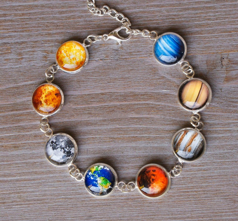 Creative Luminous Starry Night Bracelet Universe Galaxy Planets Solar System Bracelet