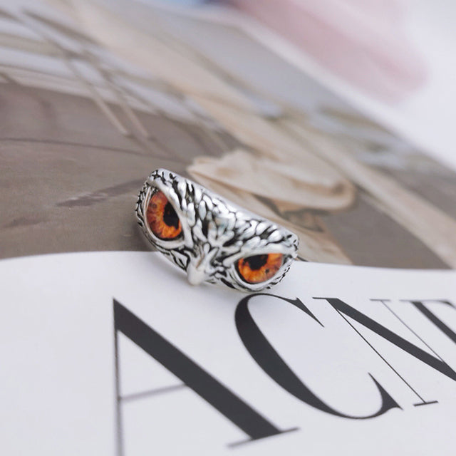 Charm Vintage Cute Men and Women Simple Design Owl Ring